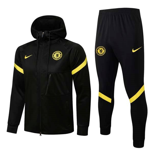 Chandal Con Capucha Chelsea 2022 Negro Amarillo